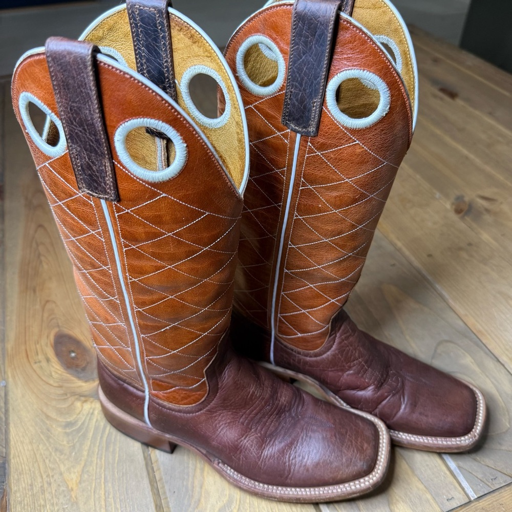 Anderson Bean Horse Power Brown Leather Western Boots. 5.5B
